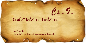 Csókás Iván névjegykártya