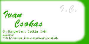 ivan csokas business card
